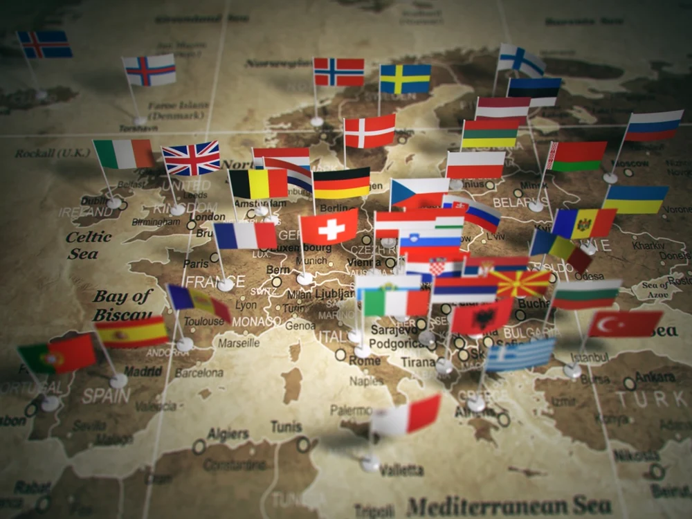 Ciudatele relaţii pe harta statelor Europei