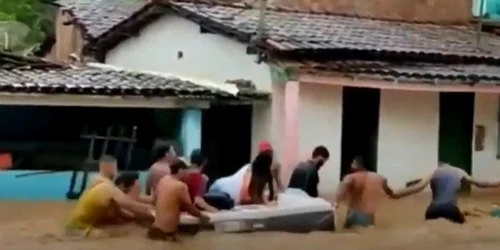 Inundatii in statul Bahia din Brazilia Captura YouTube