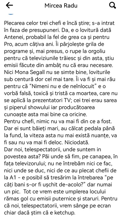Postarea lui Mircea Radu / foto: Captură Facebook