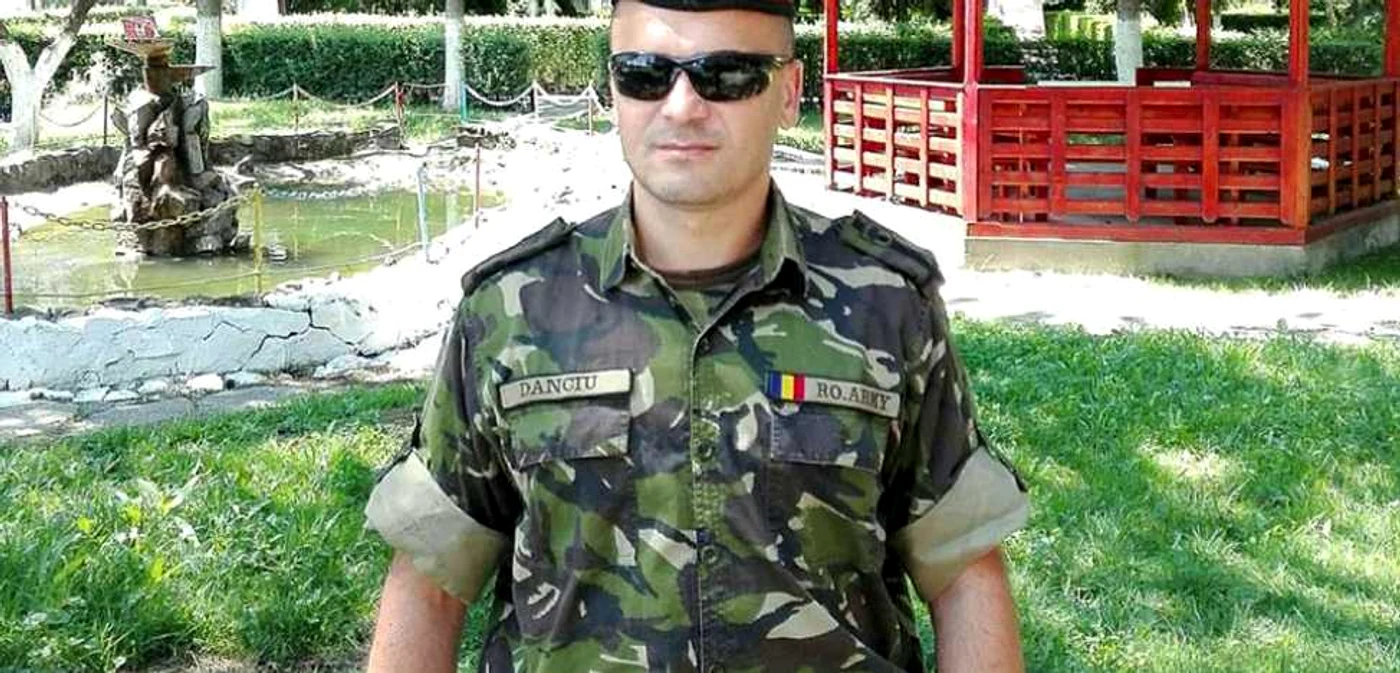 Maiorul Cristian Danciu a participat în 2009 la o misiune în Kosovo FOTO Arhivă personală