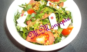 salata de hrisca si leustean cu branza de capra  jpeg