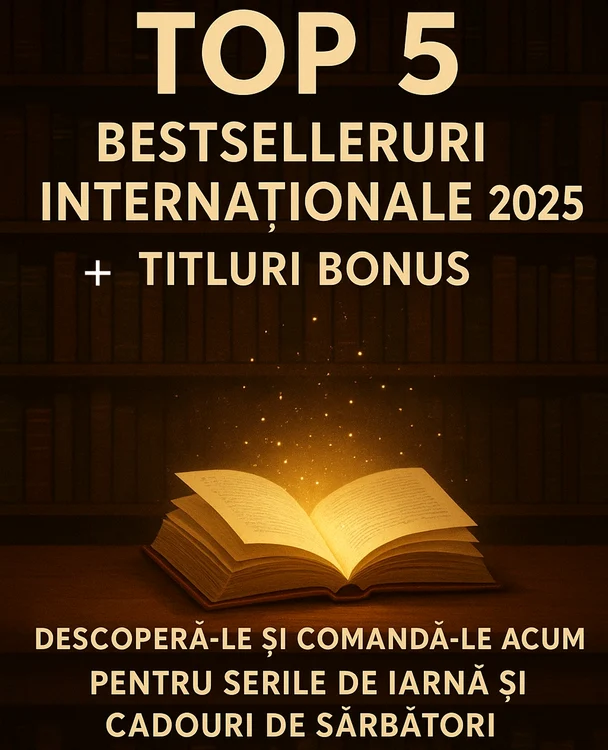 Top 5 bestselleruri internaționale 2025 și titluri bonus – Descoperă-le și comandă-le acum pentru serile de iarnă și cadouri de sărbători