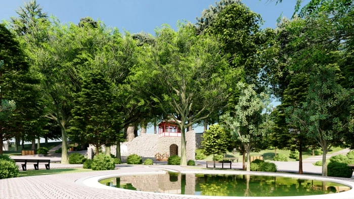 Machetă a noii Grădini Publice FOTO Primăria Piatra Neamţ