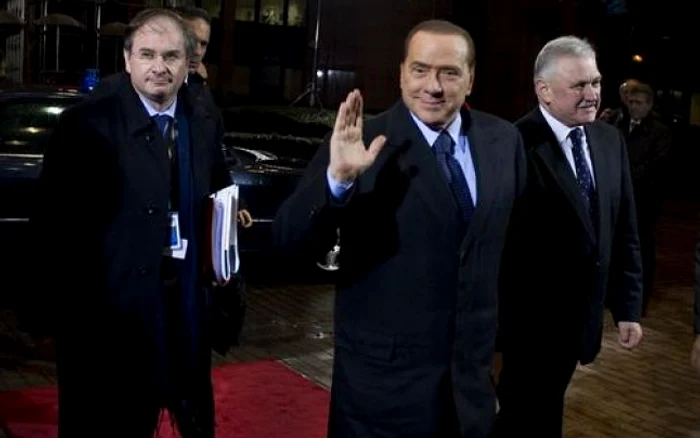 Silvio Berlusconi la Consiliul European de la Bruxelles