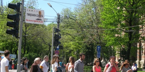 Plăcuţa din campania "Timişoara curată"