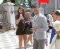 Nașul Mirel Rădoi a condus-o la altar pe Ioana. Captură Antena 1