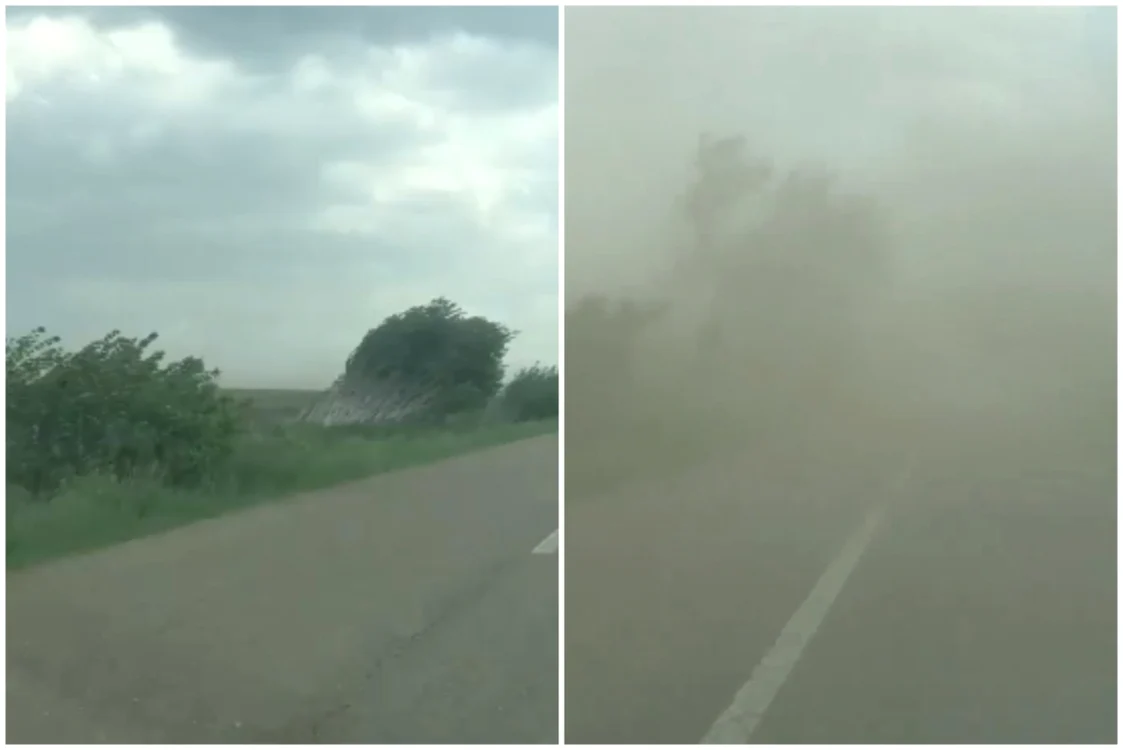 Furtună de praf saharian în Botoşani