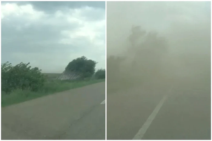 Furtună de praf saharian în Botoşani