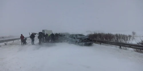 Accident pe Autostrada A1 FOTO Mediafax - 25 ianuarie 