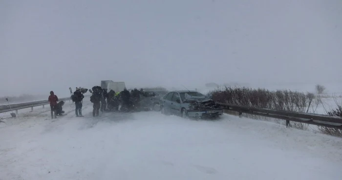 Autostrada A1 blocată pe un sens în urma unui accident rutier cu trei victime FOTO Arhivă Mediafax