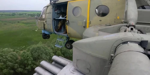  Razboi Rusia Ucraina elicopter rusesc de recunoastere şi atac Kamov Ka-52 Alligator in misiune de lupta in Ucraina 27-28 mai 2022 FOTO Profimedia / Ministerul rus al Apărării