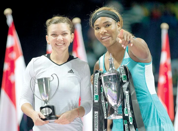 Simona Halep şi Serena Williams s-au întâlnit ultima dată în finala Turneului Campioanelor, în care s-a impus americanca. A fost a cincea întâlnire directă, Simona câştigând unaFoto: AP