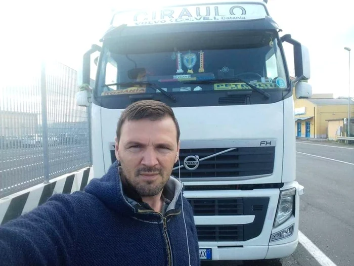 Gheorghe Ţănău, şoferul de TIR dat dispărut, a fost găsit teafăr FOTO Facebook/Ilie Matei