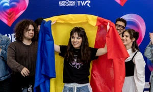 Delegaţia României la Eurovision a plecat la Viena; Alexandra Căpitănescu FOTO Inquam / Ovidiu Micsik