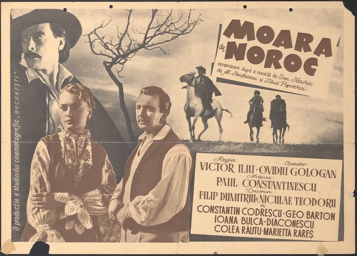 Afișul filmului „La Moara cu noroc” din colecția Muzeului Național de Istorie a României