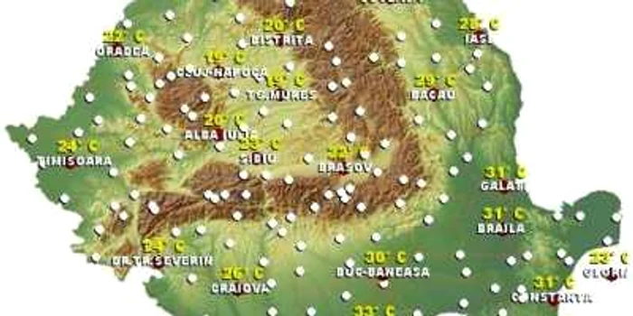 La ora prânzului în Alexandria temperatra era de 31 de grade celsius