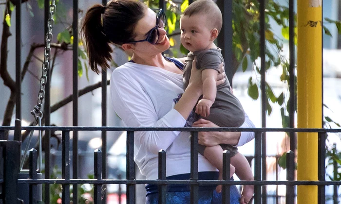 Exclusive Anne Hathaway Takes Her Baby Boy To A Playground In NYC ***NO USE W/O PRIOR AGREEMENT CALL FOR PRICING*** jpeg