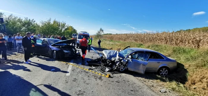 Imagine de la locul accidentului. Foto ISU Alba