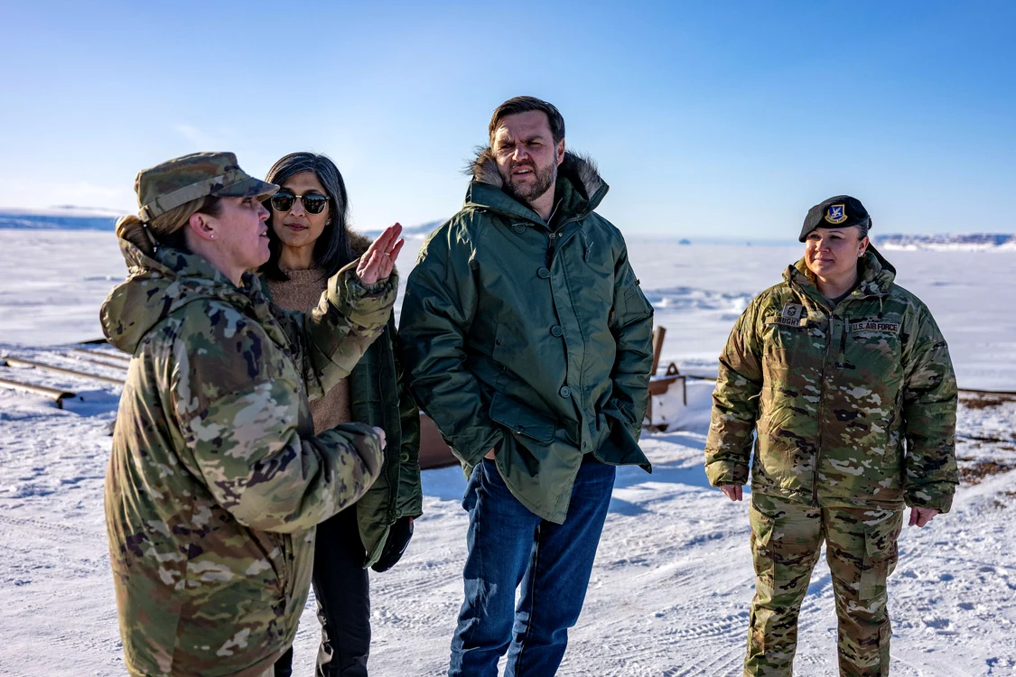 JD Vance și Usha Vance au vizitat baza americană de la Pituffik FOTO PROFIMEDIA