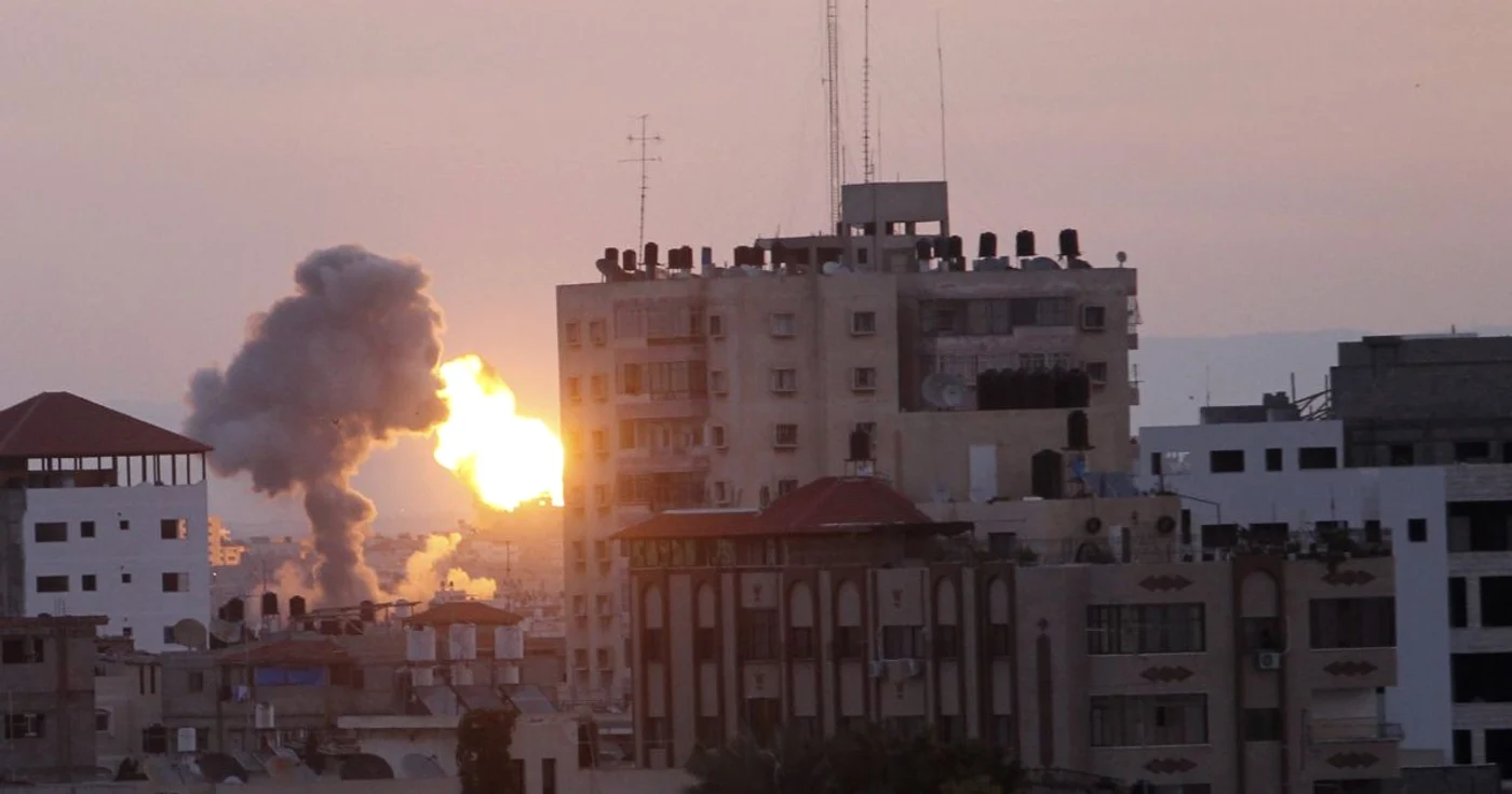 Imagine dupa un atac israelian in Gaza Reuters