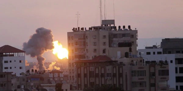 Imagine dupa un atac israelian in Gaza Reuters