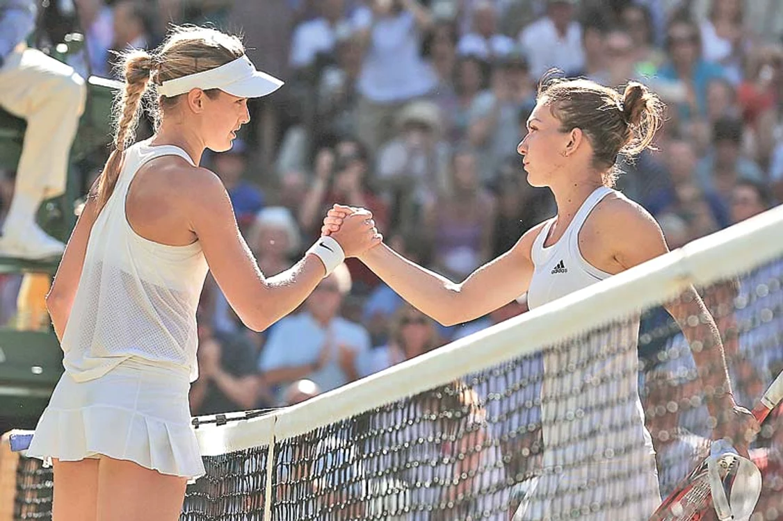 
    Halep a jucat în 2014 semifinale pe iarba londoneză, dar canadicanca Bouchard a învins-oFoto: Guliver / Gettyimages  