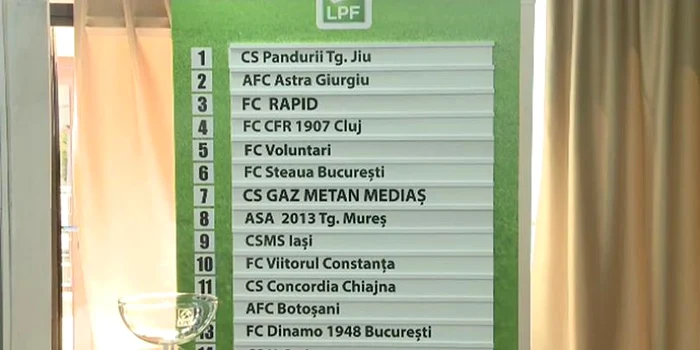 
    Cele 14 echipe din Liga I au fost ordonate prin tragere la sorţi  
