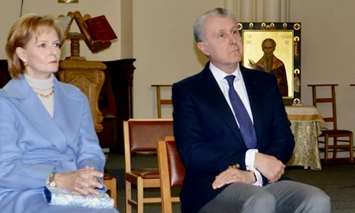 Majestatea Sa Margareta si Principele Radu la biserica Sf Nicolae din Bruxelles   Casa regala (6) jpeg