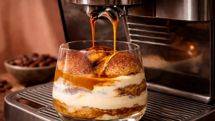 Tiramisu Affogato, desertul italian care transformă cafeaua într-o experiență senzorială. 
