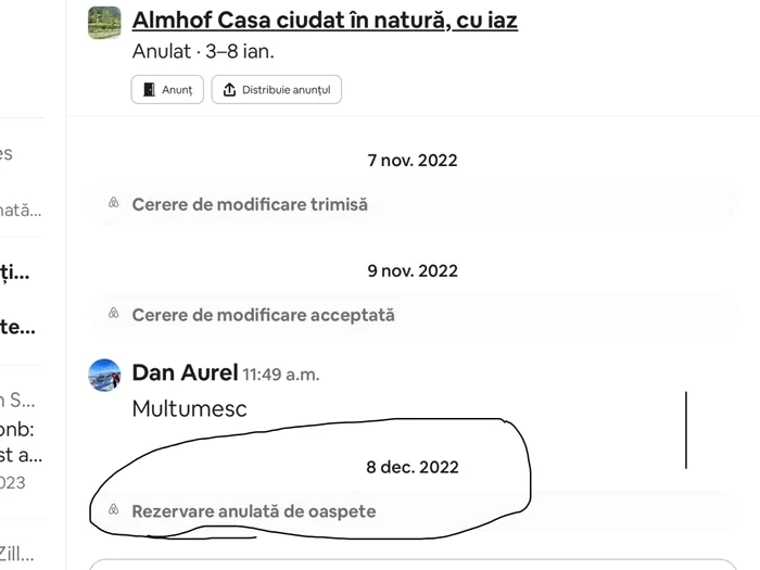 Pricăjan a postat pe Facebook anularea rezervării în Austria