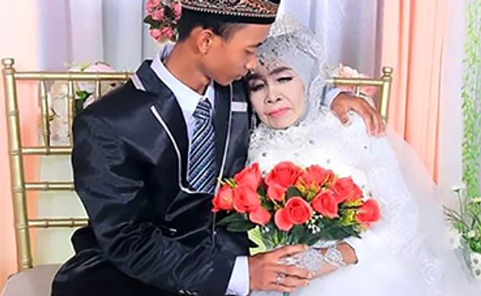 
    La nuntă, bunica mireasă a arătat cât de mult îl iubeşte pe tânărul soţ  