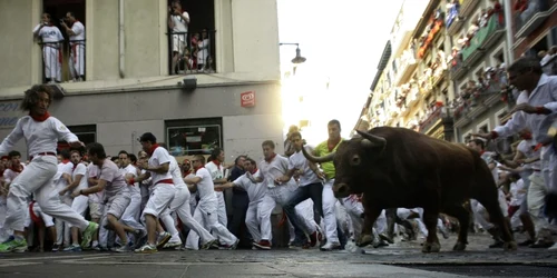 tauri prin multimea de alergatori la san fermin pamplona foto reuters 6