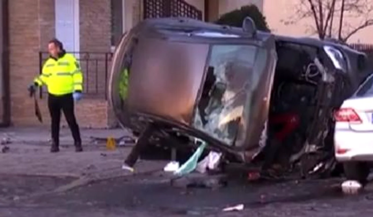 Teribil accident în sectorul 1 al Capitalei FOTO Antena 3 CNN