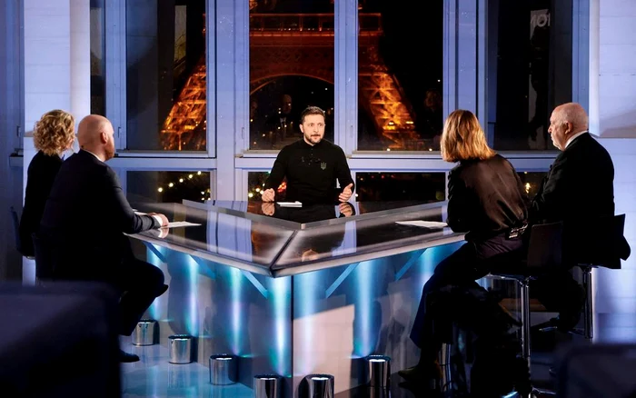 Președintele Volodimir Zelenski, interviu pentru jurnaliștii EBU FOTO: captura video