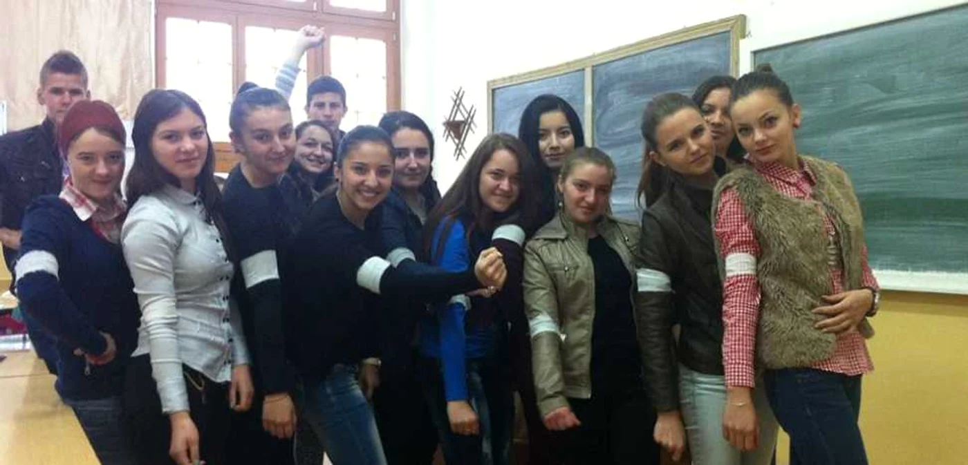 Liceenii din Satu Mare au purtat astăzi banderole pe braţe la orele de curs