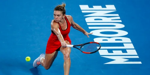Simona Halep în partida contra danezei Caroline Wozniacki de la Australian Open 2018 FOTO Guliver / Getty Images / Michael Dodge