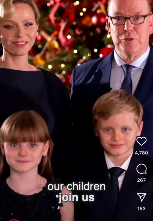 Charlene, Albert și copiii de Anul Nou, Instagram jpg