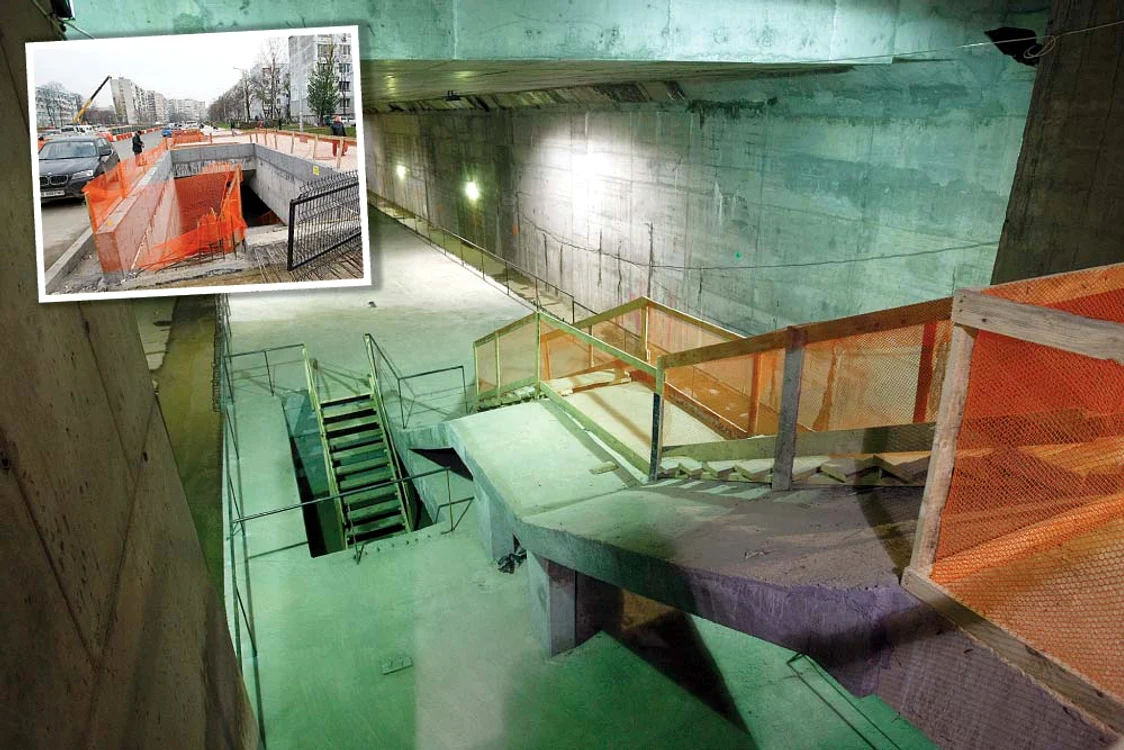 Valea Ialomiţei. Lucrările de structură sunt gata în proporţie de 99%, iar azi se toarnă fundaţia pentru calea de rulareFoto: David Muntean, Metrorex