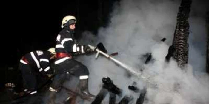 Incendiul a fost stins de către pompierii din Vidra