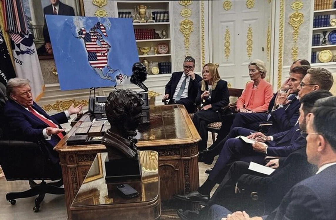 Trump postează o hartă care include Groenlanda, Canada în teritoriul SUA FOTO: Truth Social