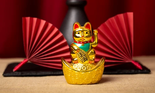japanese aesthetic with lucky cat jpg