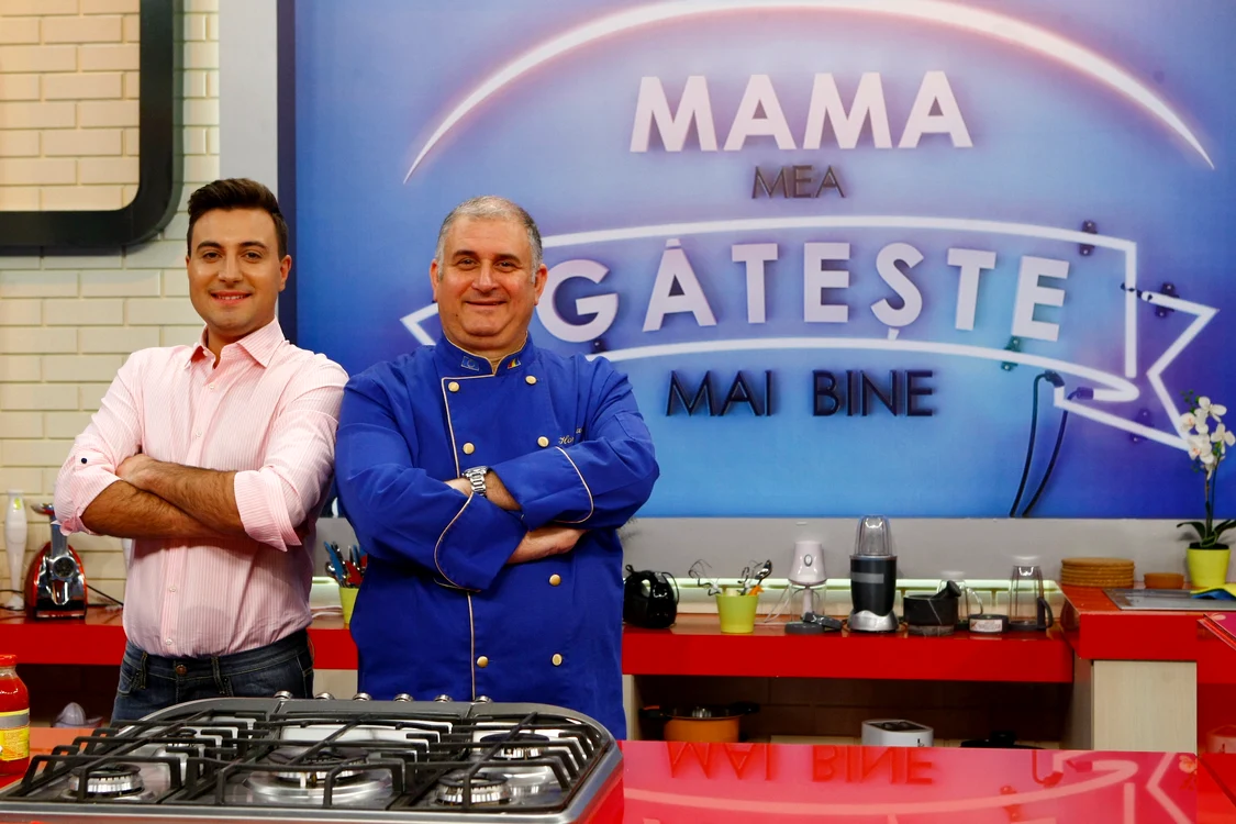 Horia Vîrlan și coprezentatorul Valentin Sanfira