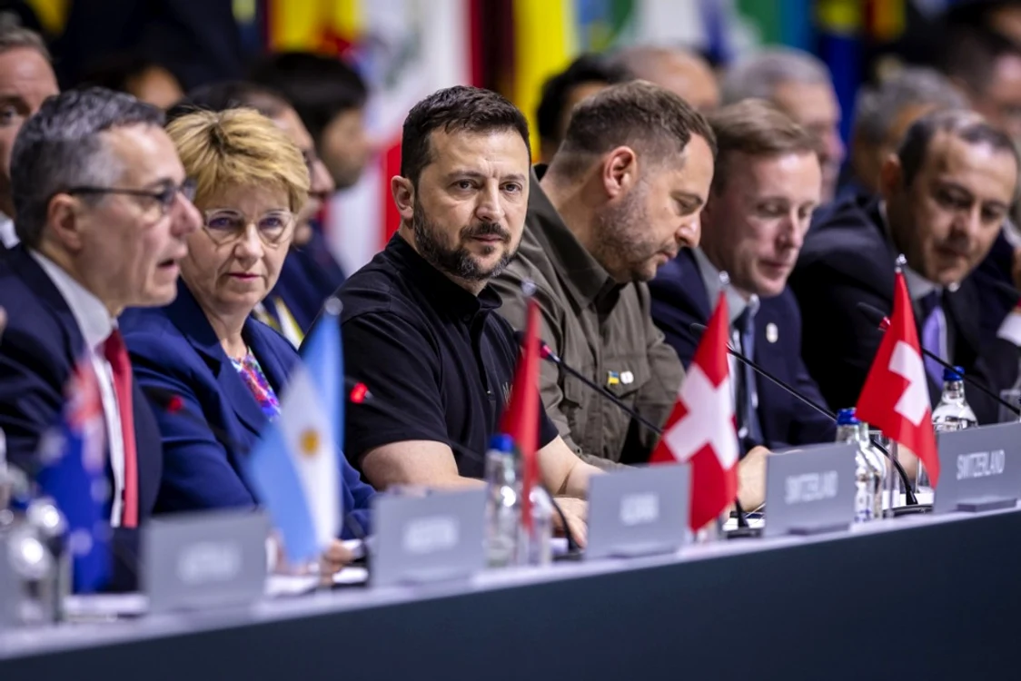 Volodimir Zelenski la summitul de pace din Elveția FOTO EPA-EFE