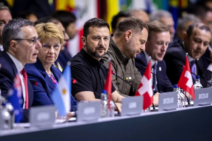 Volodimir Zelenski la summitul de pace din Elveția FOTO EPA-EFE