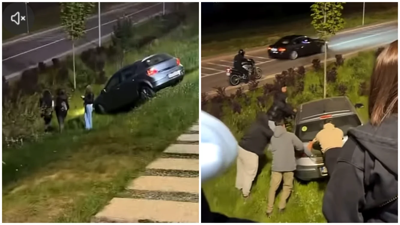  Poliția Locală urmează să ia legătura cu proprietarul mașinii. FOTO: captură video Facebook