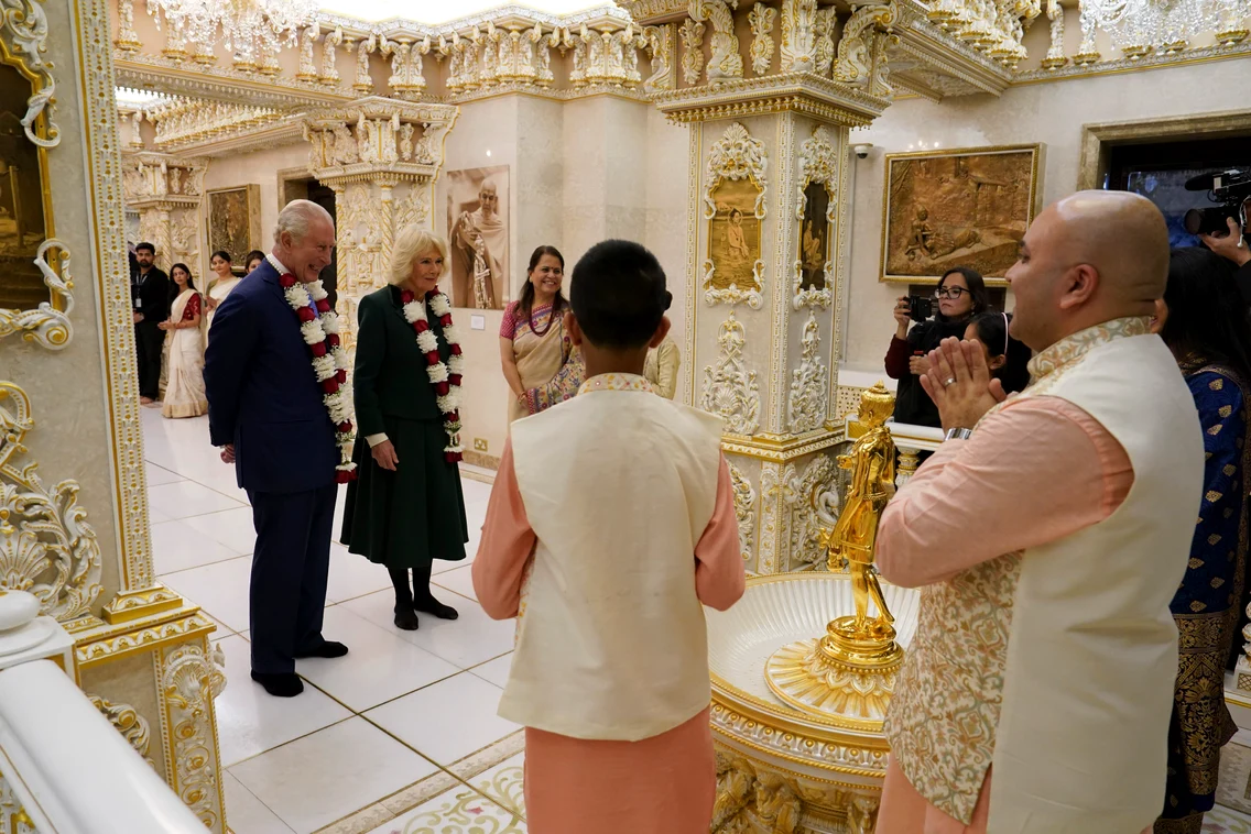 Regele Charles și Regina Camilla au vizitat Templul Neasden pe 29 octombrie 2025, Profimedia