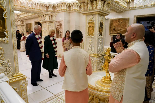 Regele Charles și Regina Camilla au vizitat Templul Neasden pe 29 octombrie 2025, Profimedia