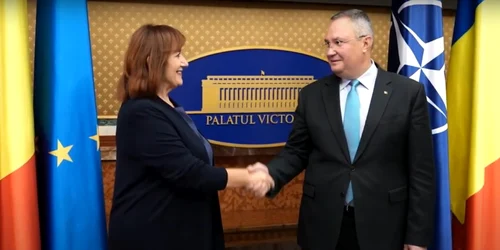 Dubravka Šuica, vicepreședintă a CE și Prim-ministrul Nicolae-Ionel Ciucă jpg