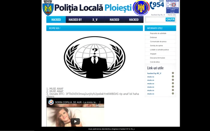 Site-ul Poliţiei Locale Ploieşti, atacat de hackeri