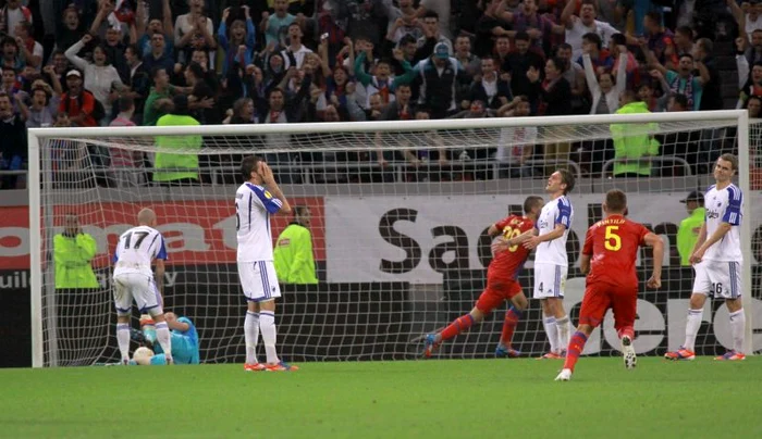 Golul cu care Steaua a câștigat meciul cu Copenhaga * Foto: Marian Burlacu